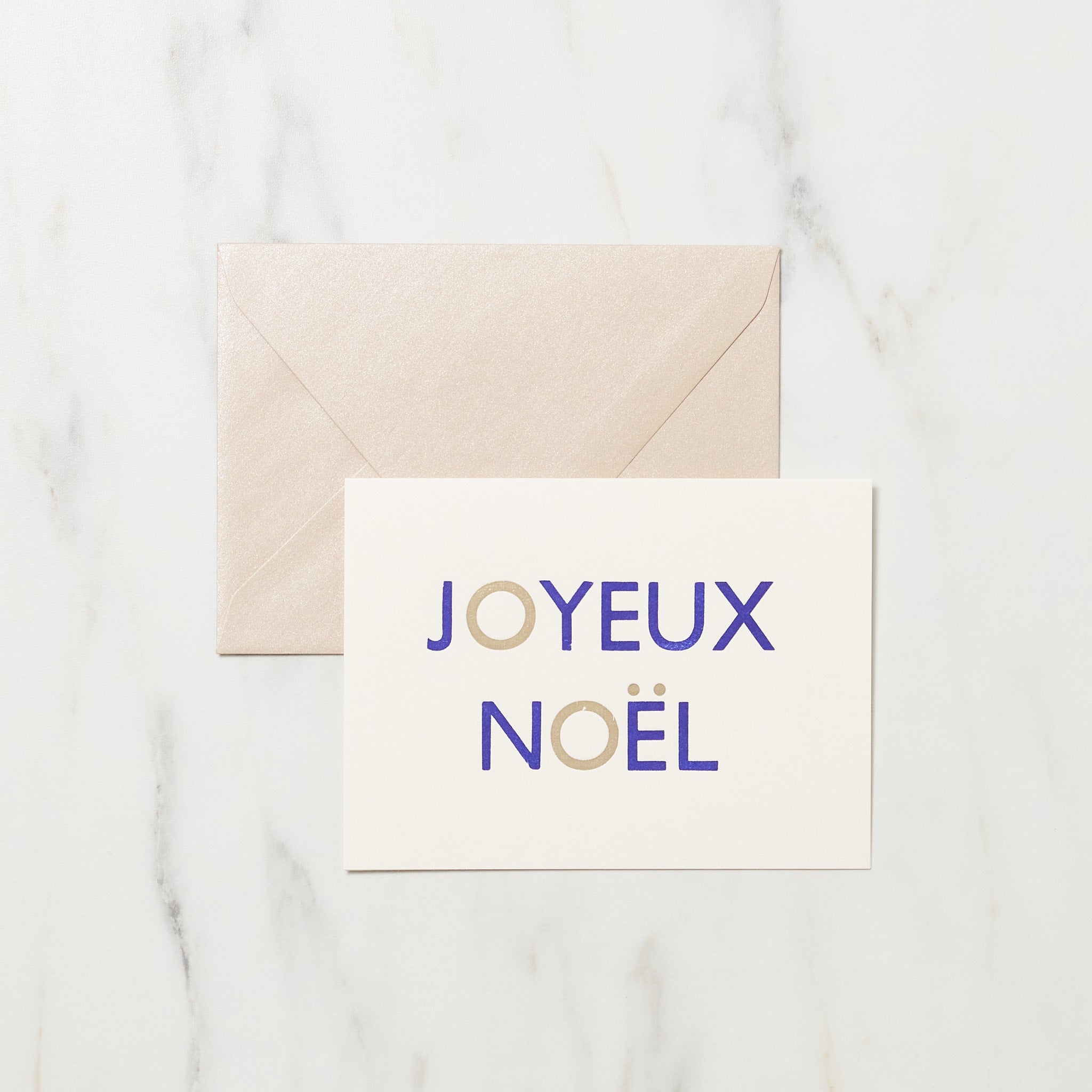 Joyeux Noël Typeface Christmas Card / Letterpress Letters