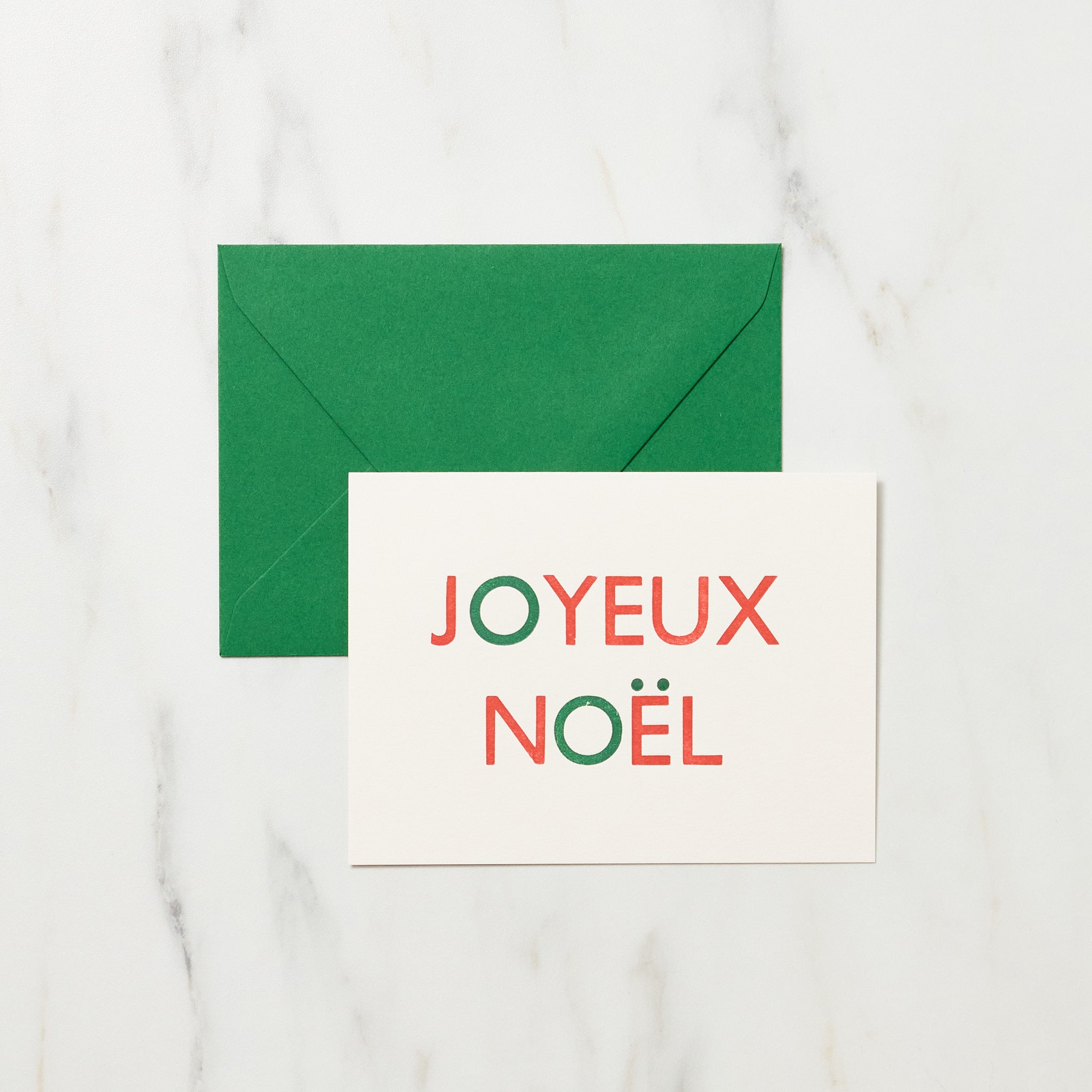 Joyeux Noël Typeface Christmas Card / Letterpress Letters