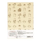 Back cover of the MIDORI A5 kakeibo with barcode and printed description