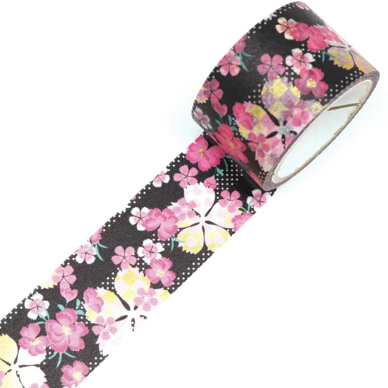Kimono Beauty Striped Nadeshiko Foil Masking Tape / Kamiiso