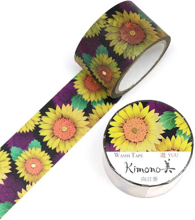Kimono Beauty Sunflower Masking Tape / Kamiiso