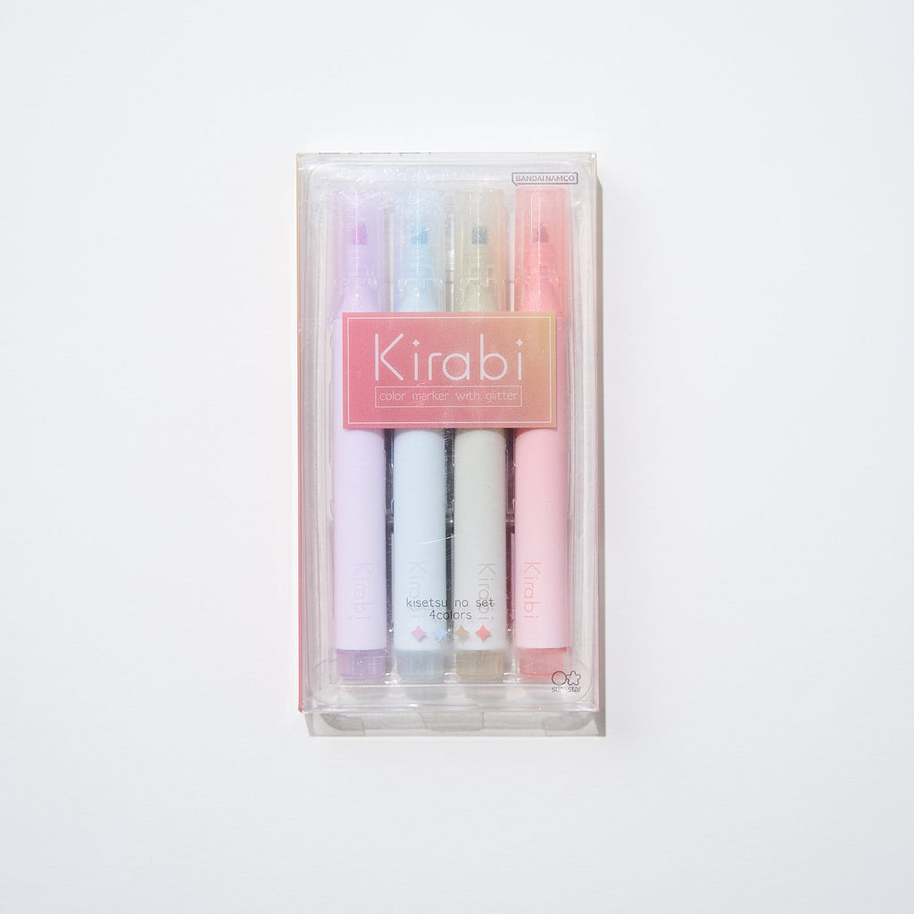 Kirabi Glitter Marker 4 Color Set / Sun-Star