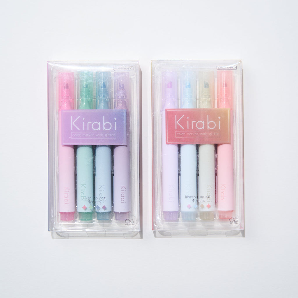 Kirabi Glitter Marker 4 Color Set / Sun-Star