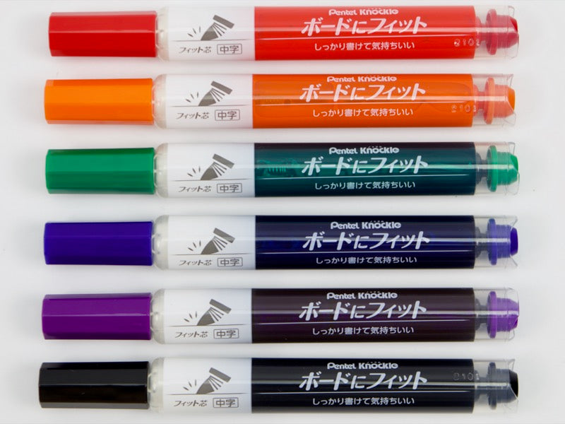 Knockle Fit Medium Tip Whiteboard Marker Set