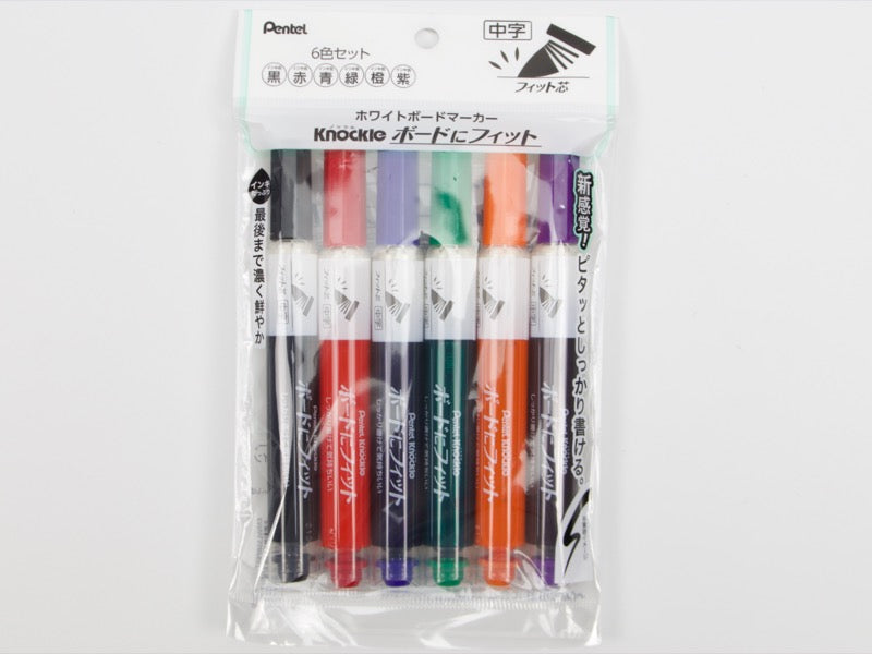 Knockle Fit Medium Tip Whiteboard Marker Set