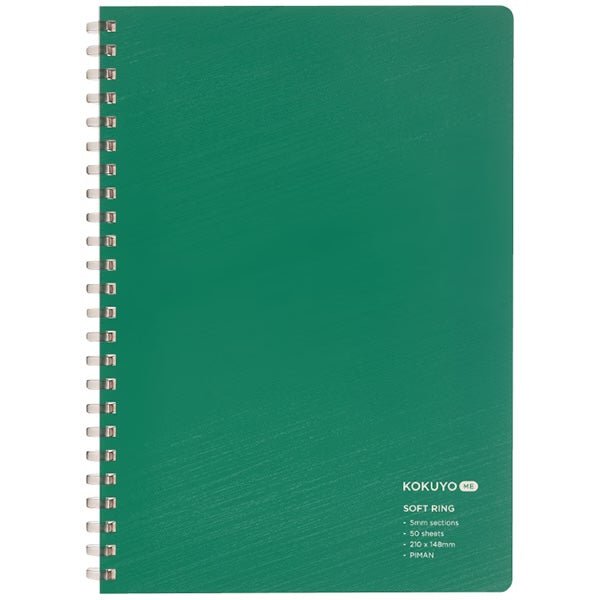 KOKUYO ME A5 Soft Ringed Notebook Grid - Deep Nature / KOKUYO