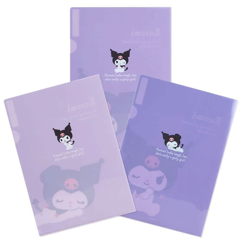 Sanrio Expressions 3-pc Clear File Folder Set