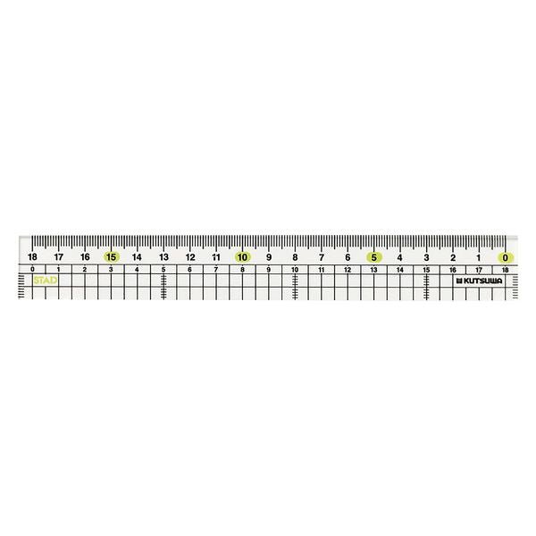 Left-Handed Ruler 18cm / Kutsuwa