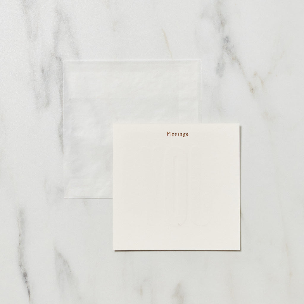 Letterpress "Joy" Square Christmas Card / Letterpress Letters