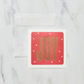 Letterpress "Joy" Square Christmas Card / Letterpress Letters
