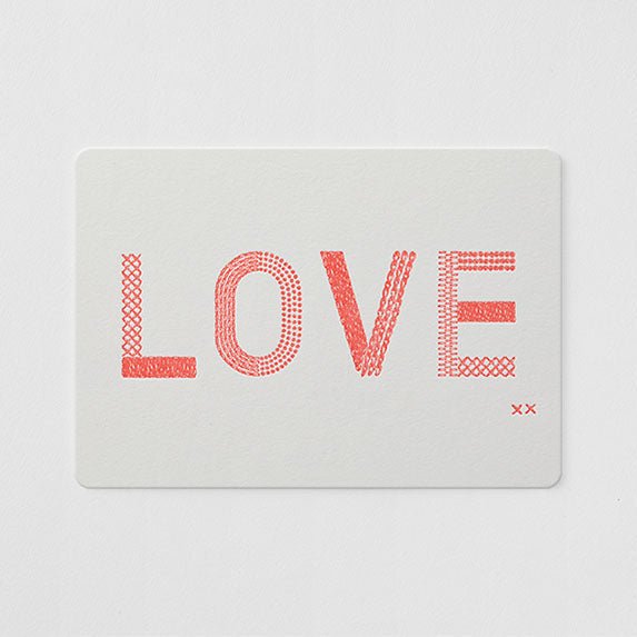 Letterpress Postcard / TOUCH & FLOW