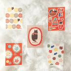 [Limited] Bunny and Cat Deco Flake Seal Sticker / Furukawa Shiko