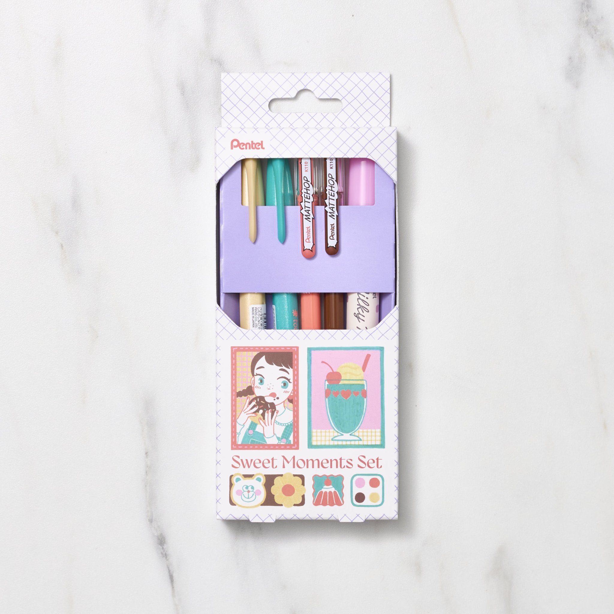 [Limited] Mattehop and Brush Pen Set / Pentel