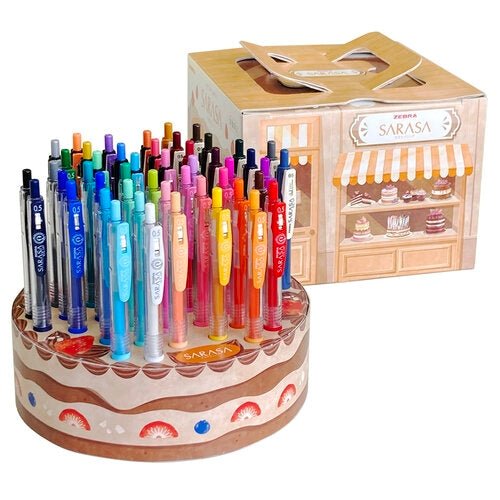 [Limited] Sarasa Clip 0.5 mm 48-Color Cake-Shaped Gel Pen Stand Set / Zebra