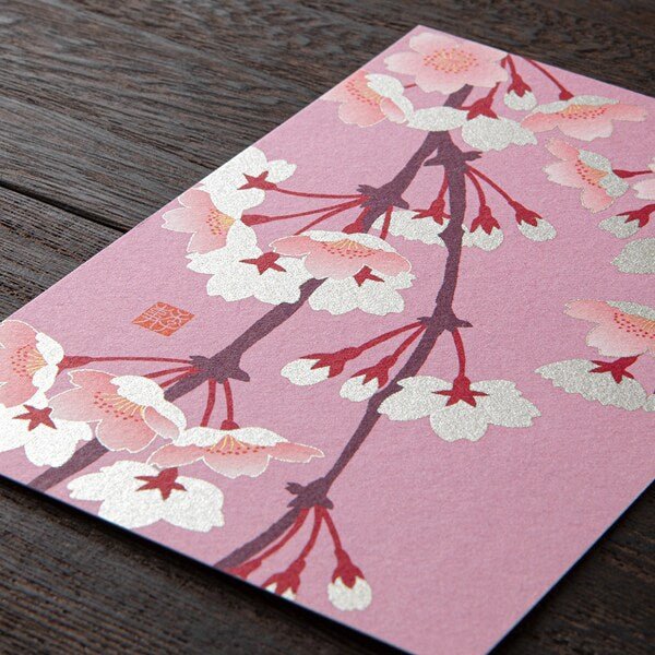 [Limited] Seasons Spring Silk-Print Postcard / MIDORI