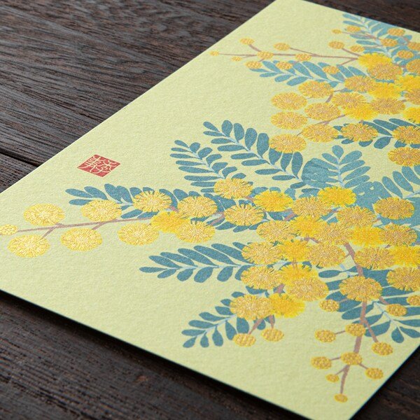 [Limited] Seasons Spring Silk-Print Postcard / MIDORI