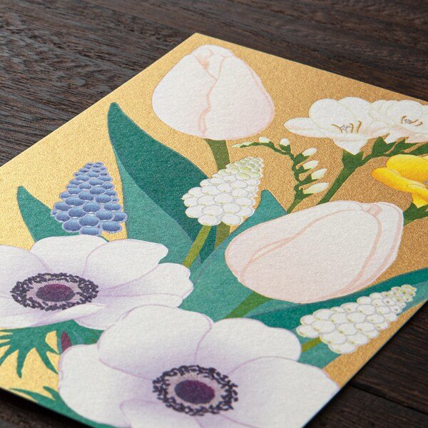 [Limited] Seasons Spring Silk-Print Postcard / MIDORI