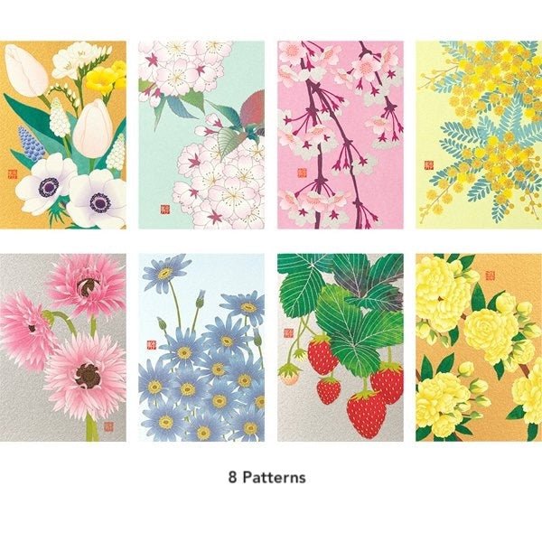 [Limited] Seasons Spring Silk-Print Postcard / MIDORI