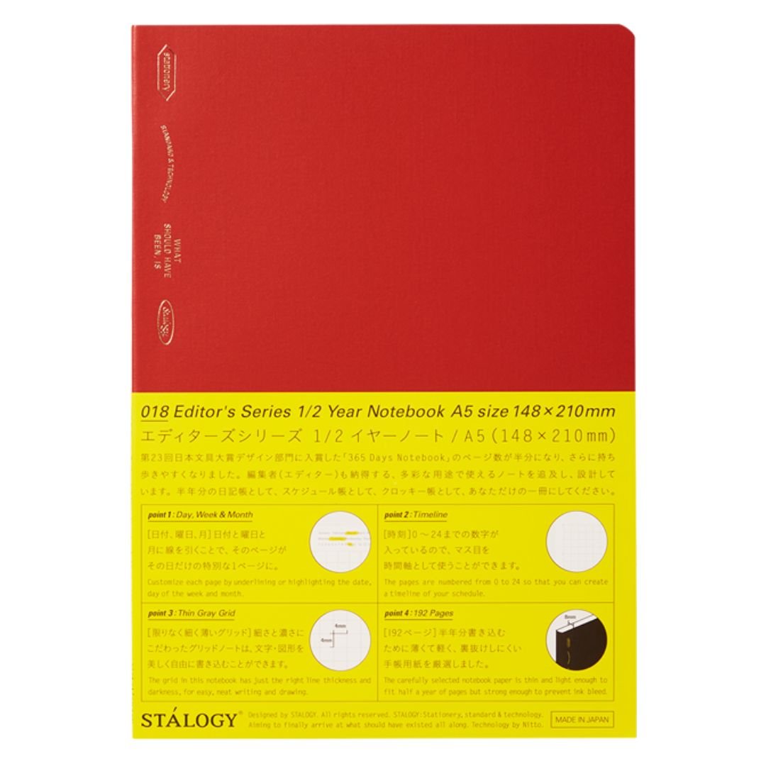 [Limited] STALOGY Editor's Series 1/2 Year Notebook / Nitto