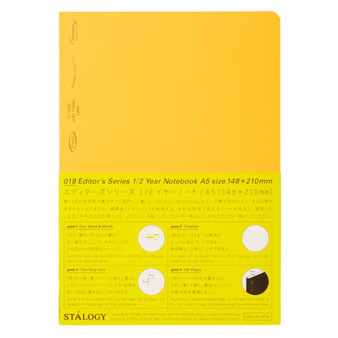 [Limited] STALOGY Editor's Series 1/2 Year Notebook / Nitto