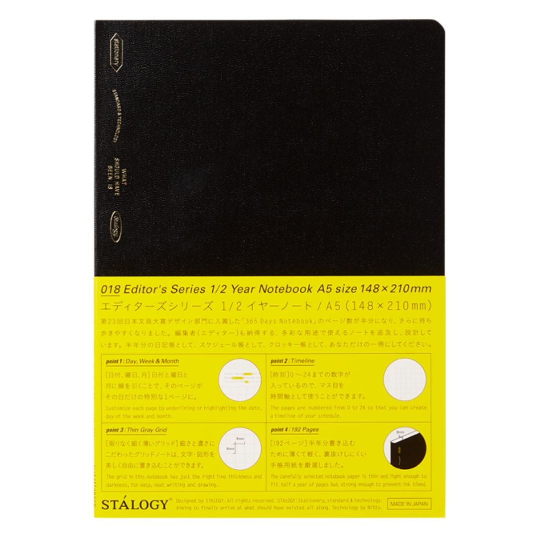 [Limited] STALOGY Editor's Series 1/2 Year Notebook / Nitto