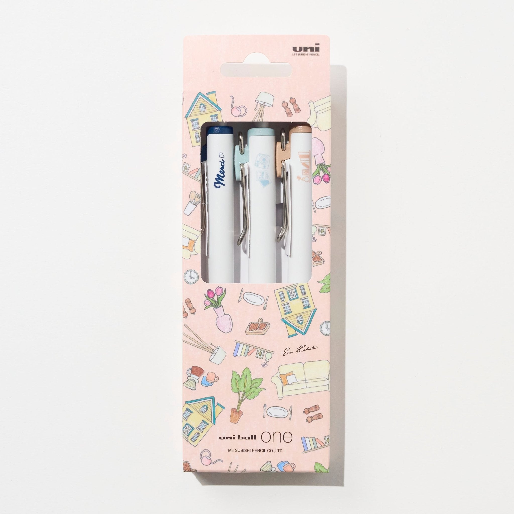 [Limited] uni-ball one & uni-ball one F Ena Kakuta Set / uni Mitsubishi Pencil