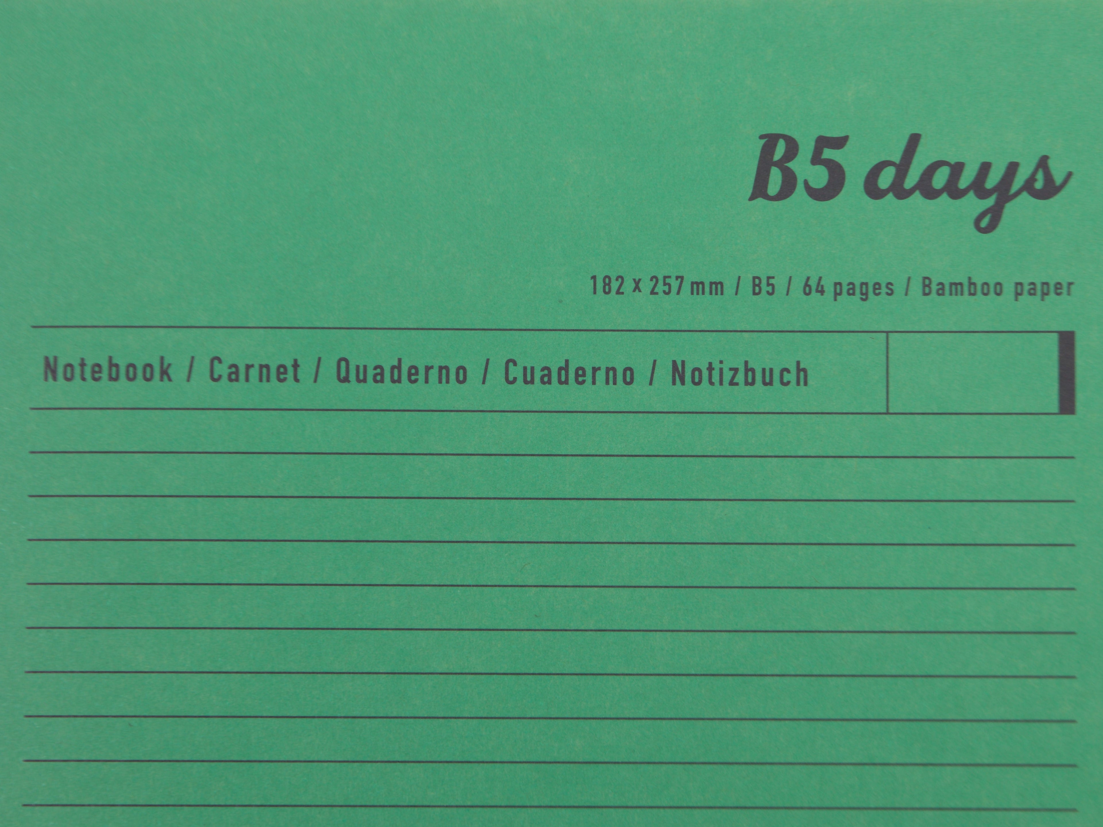 Mark's Inc. Days Bamboo Paper Notebook B5