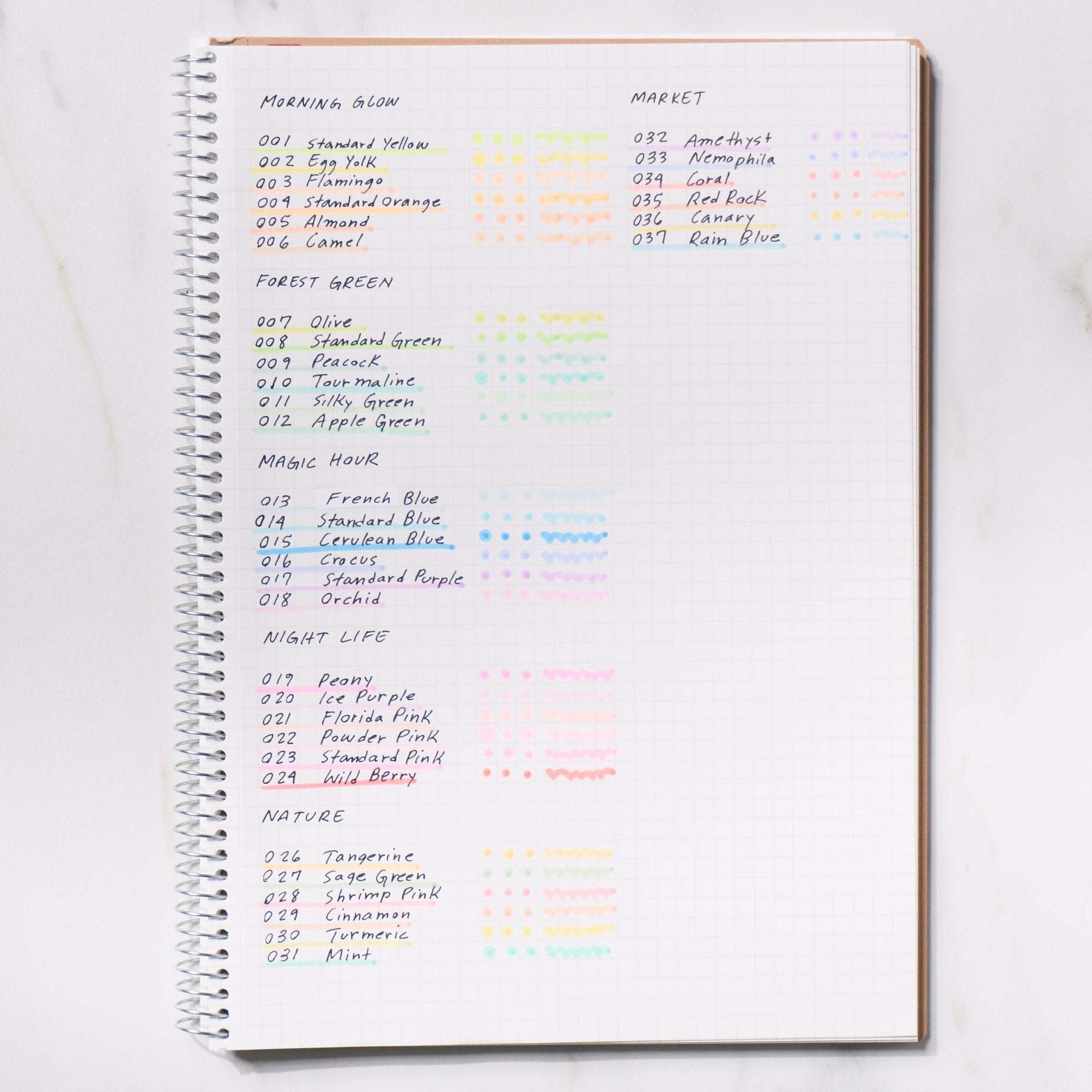 MARU liner Highlighter 36 Color Set / Epoch Chemical