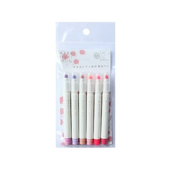 MARU liner Highlighter 6 Color Sets / Epoch Chemical