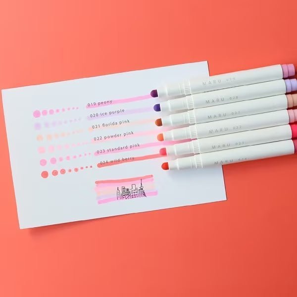MARU liner Highlighter 6 Color Sets / Epoch Chemical