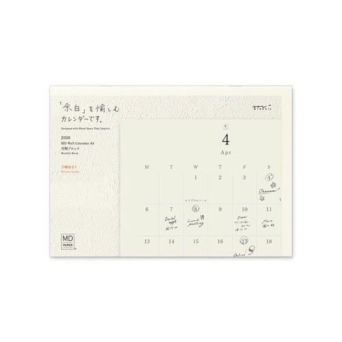 MD Bi-Fold Wall Calendar 2026 / MIDORI