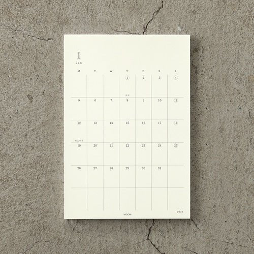 MD Diary Sticker 2026 / MIDORI
