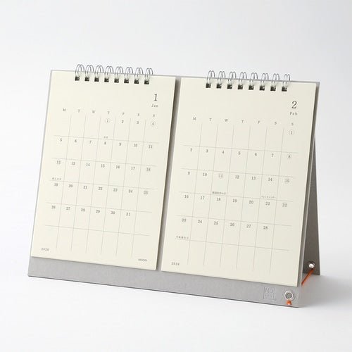 MD Twin Monthly Desk Calendar 2026 / MIDORI