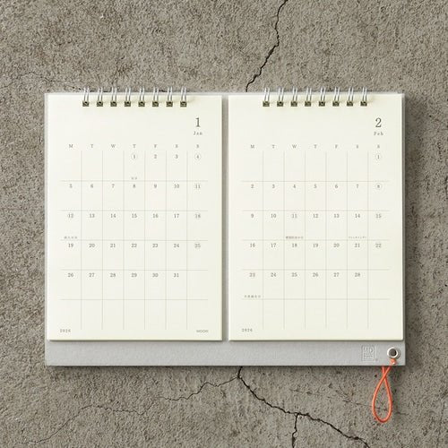 MD Twin Monthly Desk Calendar 2026 / MIDORI