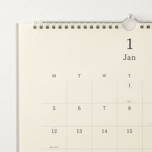 MD Wall Calendar 2026 with Pencil / MIDORI