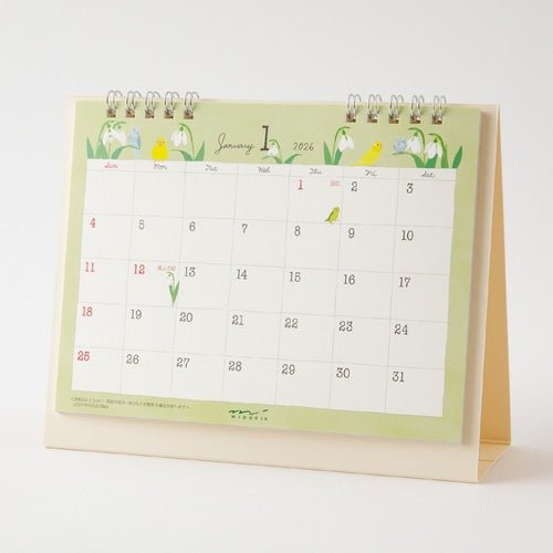 Medium Ring Desk Calendar 2026 / MIDORI