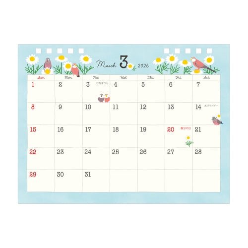 Medium Ring Desk Calendar 2026 / MIDORI