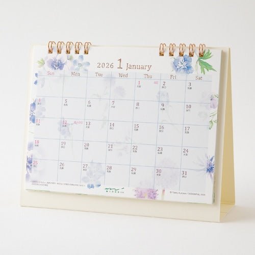 Medium Ring Desk Calendar 2026 / MIDORI