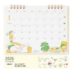 Medium Ring Desk Calendar 2026 / MIDORI