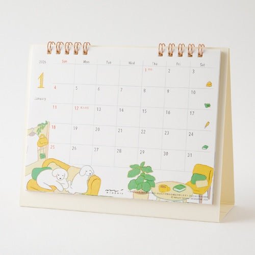 Medium Ring Desk Calendar 2026 / MIDORI