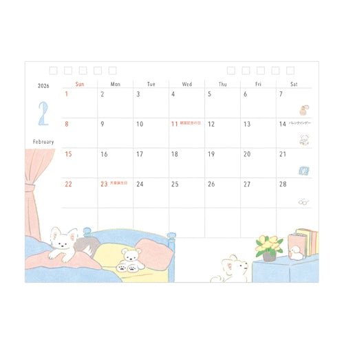 Medium Ring Desk Calendar 2026 / MIDORI
