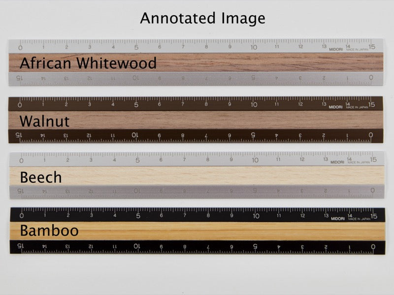 Midori Aluminum and Wood Ruler