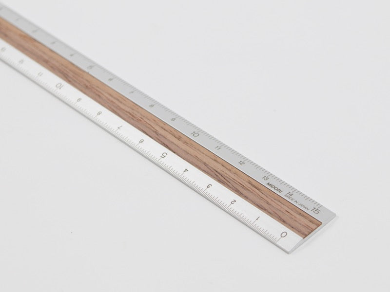 Midori Aluminum and Wood Ruler