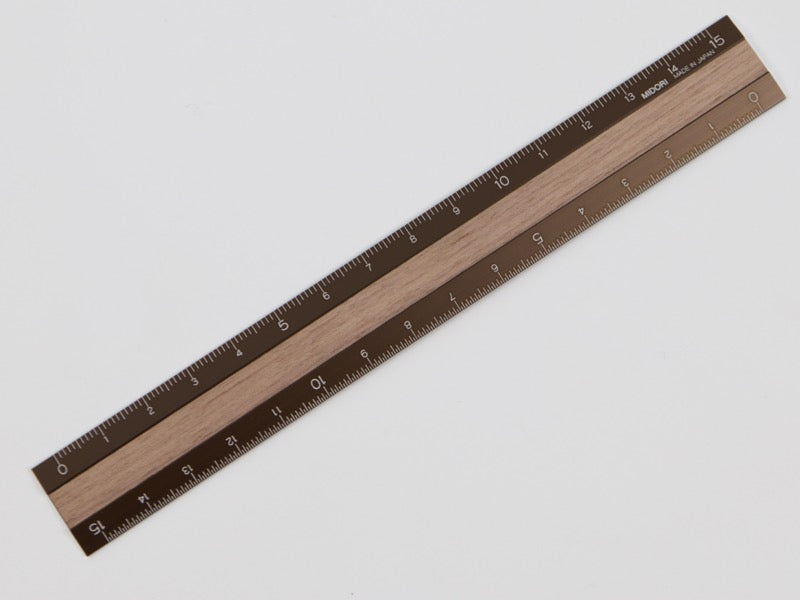 Midori Aluminum and Wood Ruler