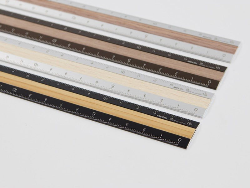 Midori Aluminum and Wood Ruler