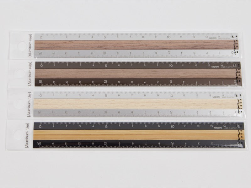 Midori Aluminum and Wood Ruler