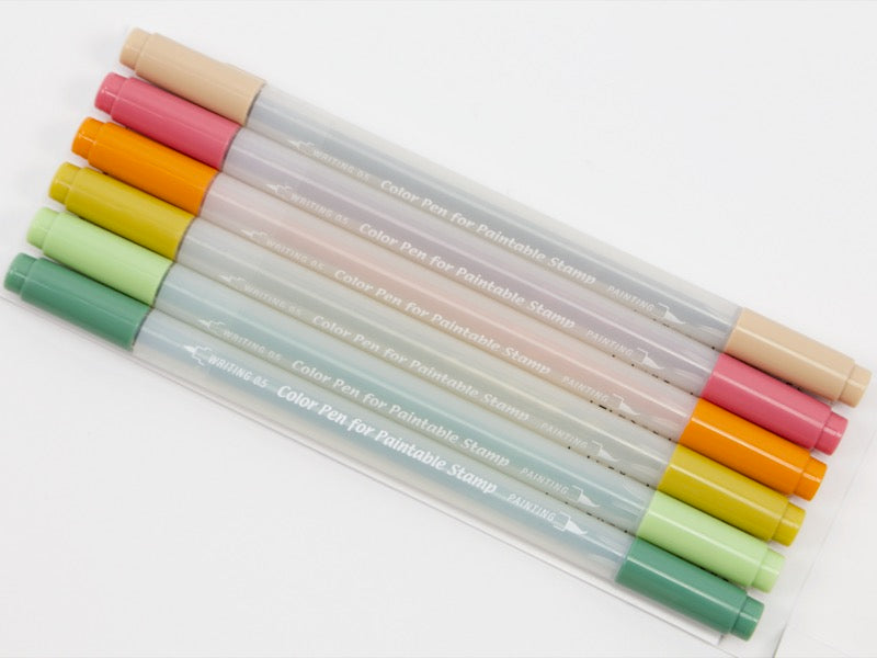 Midori Paintable Stamp Marker 6 Color Set