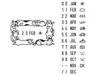 Midori Paintable Stamp Date and Frame