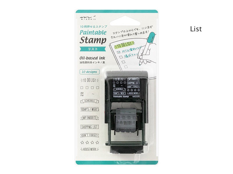 Midori Paintable Stamp 10 Design Type
