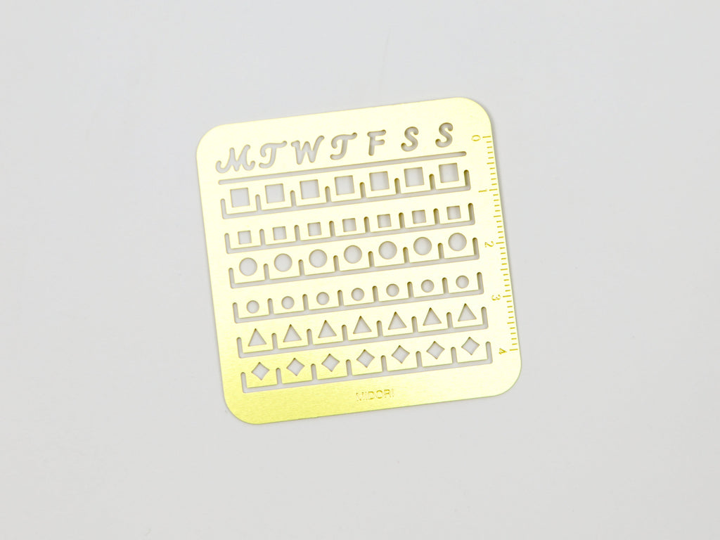 Midori Calendar Stencil Small Size